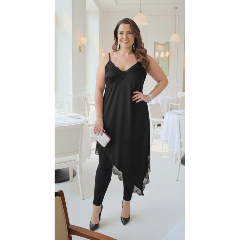 vestido lencero negro