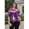 blusa capas morada estampada