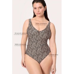 bañador reductor copas estampado con brillo