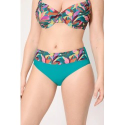 bikini reductor turquesa hojas
