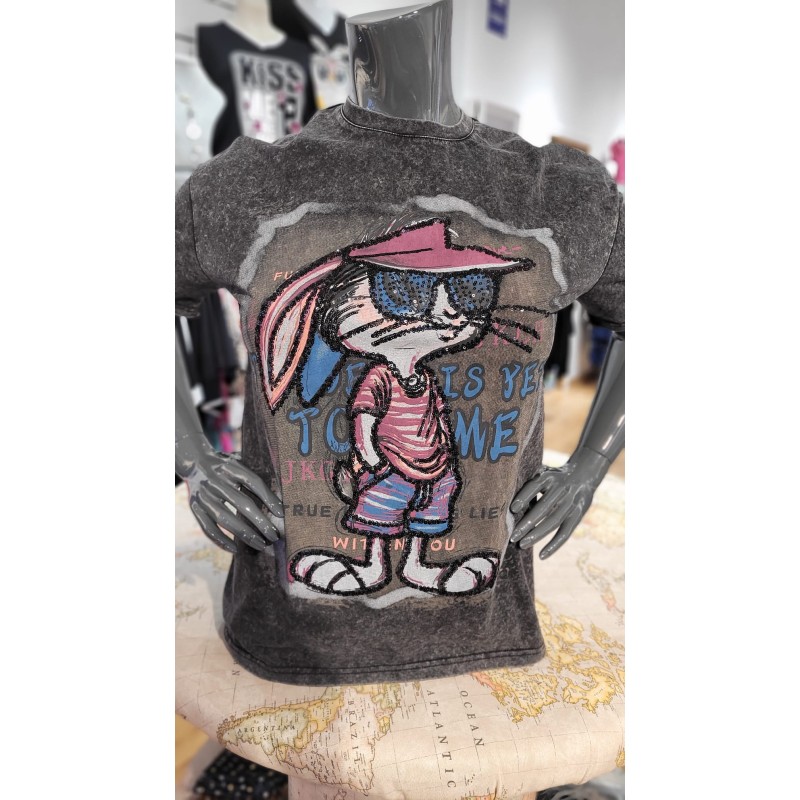 camiseta bugs bunny "lo mejor está por venir"