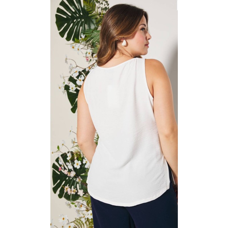 Top "Chantal" blanco