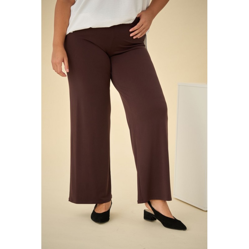 Pantalón fluido marrón