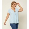 Blusa "Brie" celeste
