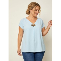 Blusa "Brie" celeste