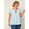 Blusa "Brie" celeste