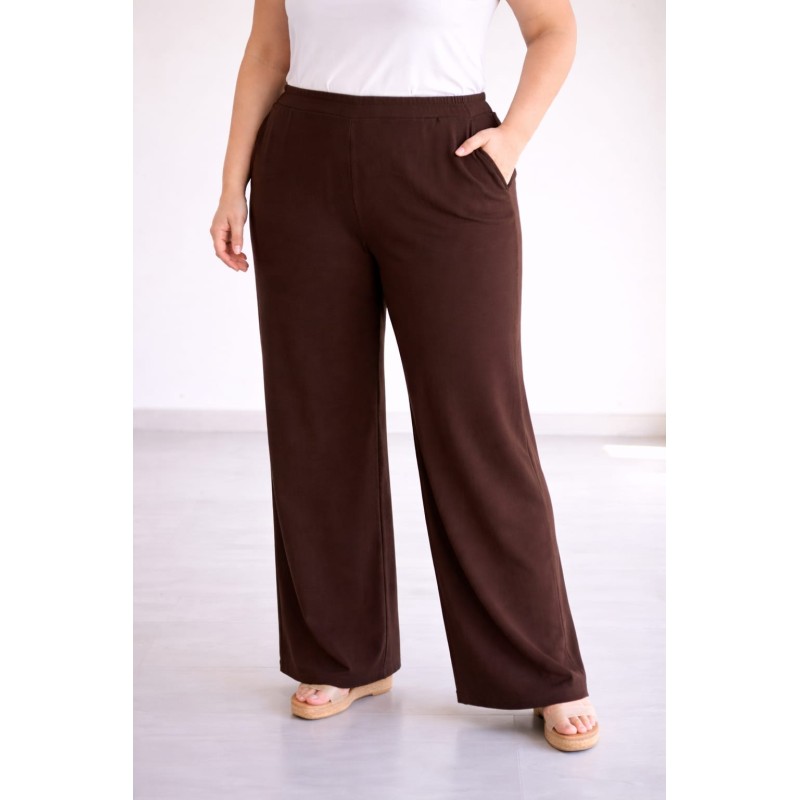 Pantalón fluido marrón