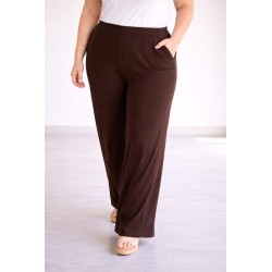 Pantalón fluido marrón