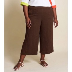 Pantalón capri marrón