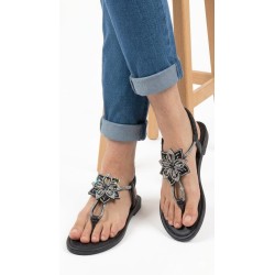 Sandalia "boho" pedreria