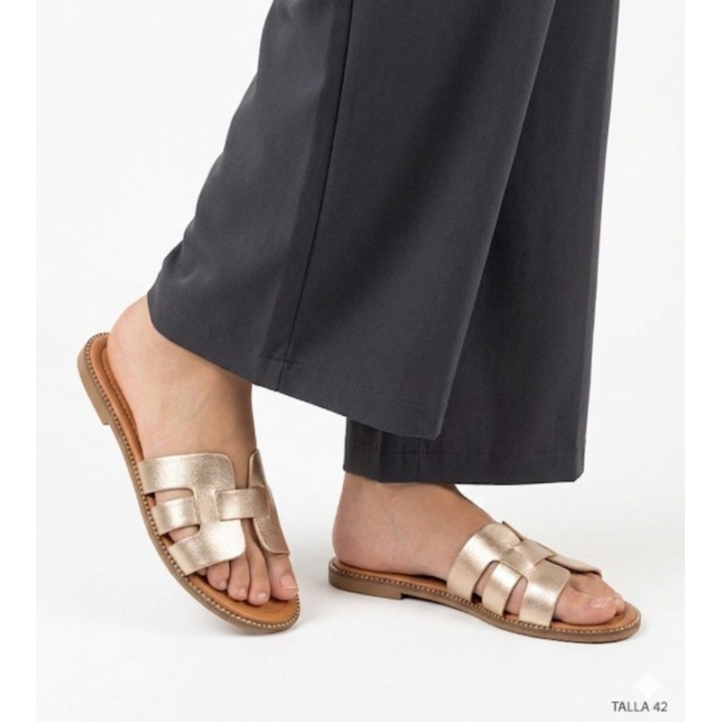 sandalia plana champan