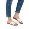sandalia plana blanca